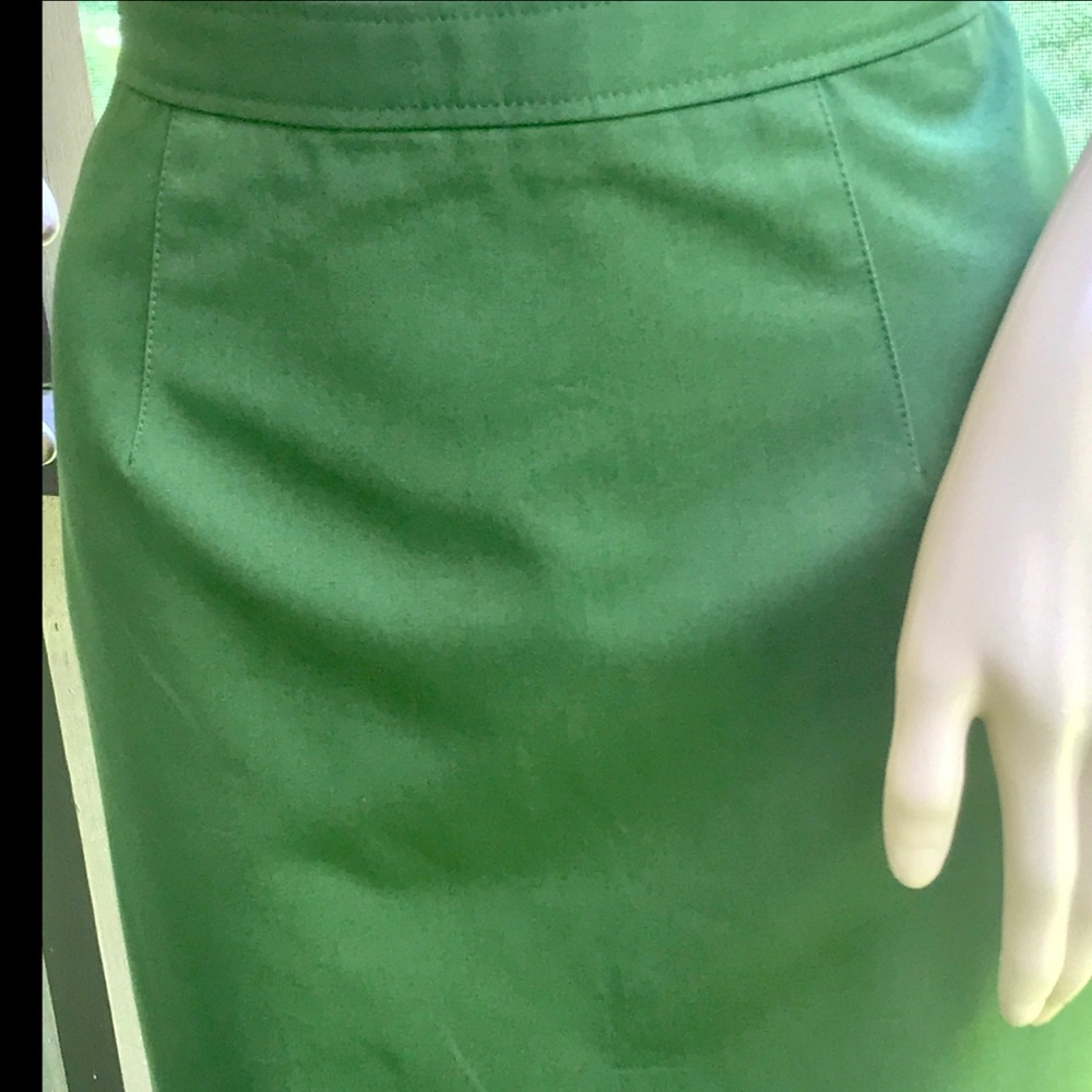 ▪️GIVENCHY▪️Green & Blue Cotton Color Block Midi Skirt - Picture 3 of 5
